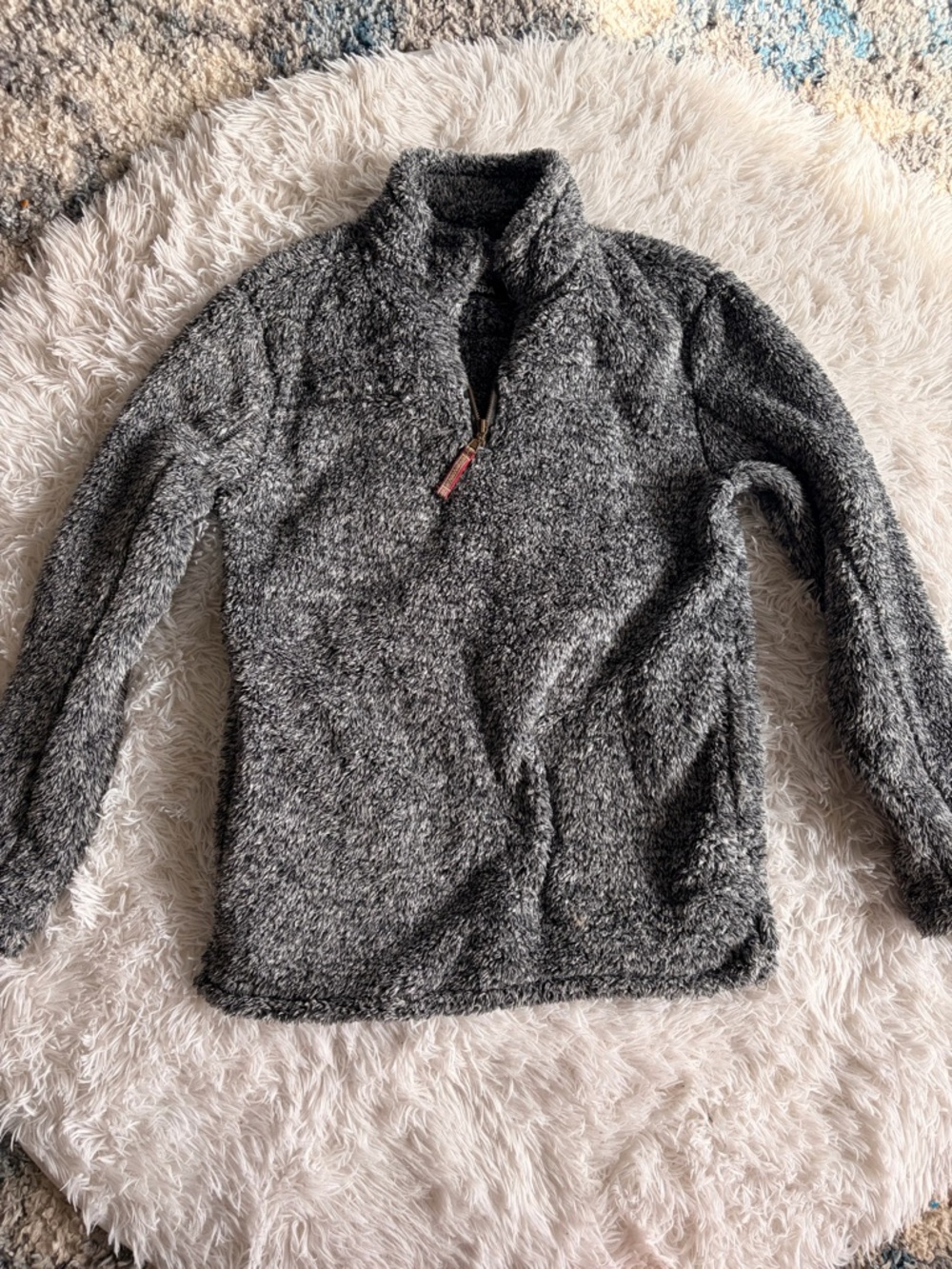 Cozy Gray Women’s Fleece Quarter-Zip Pullover